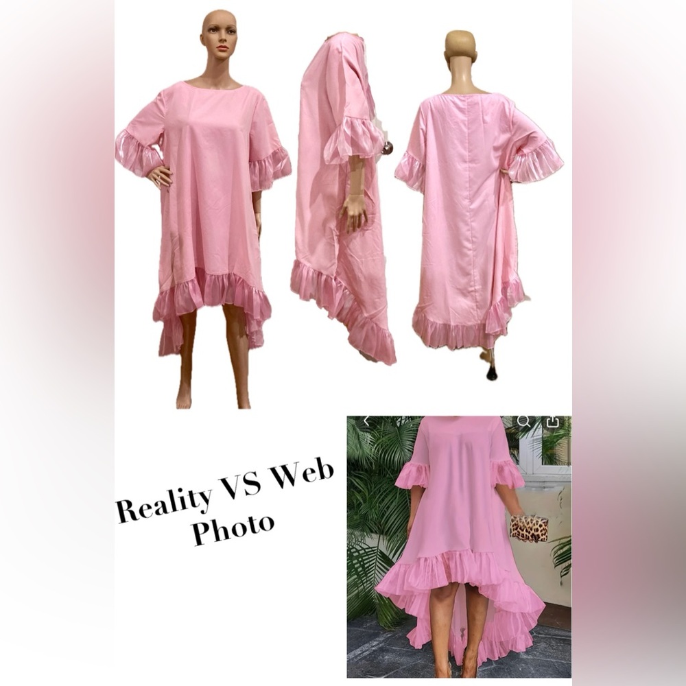 BRAND NEW! 
Elegant Plus Size A-Line Dress with Ruffle Detail
Size 4X